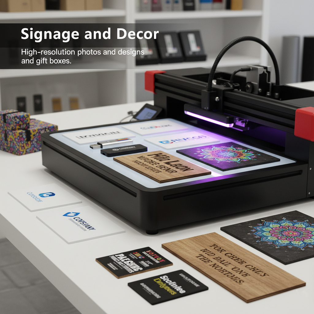 Reliable uvx90r uv printer for signage and decoration applications Industrial uvx90r uv printer producing durable signage, labels, and decorative items