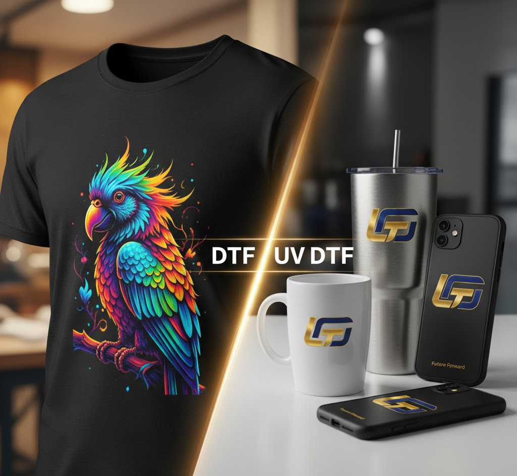 DTF vs UV DTF: Compare Printing Methods for Custom Products Discover the differences between DTF vs UV DTF printing on T-shirts, mugs, and phone cases for vibrant, durable designs.