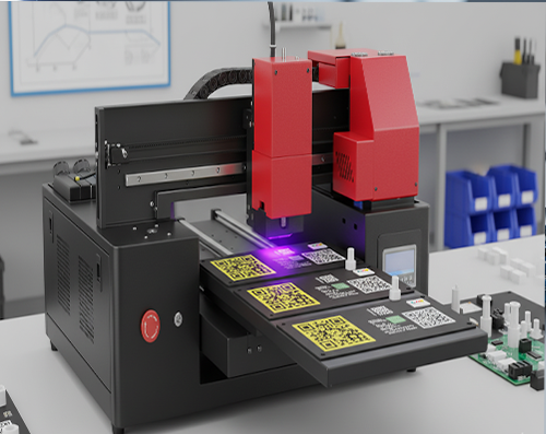 Advanced uv a3 printer for high-resolution labeling and product marking Industrial uv a3 printer creating durable prints on custom labels and small accessories