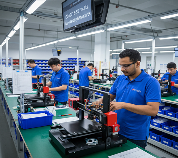 Efficient manufacturing to deliver best value in a3 uv printer price Production line workers assembling machines to optimize efficiency and maintain competitive a3 uv printer price