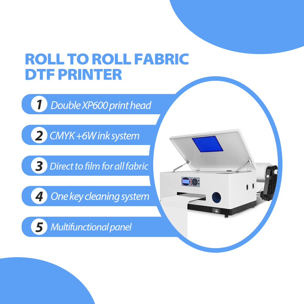 Refinecolor 330mm A3 DTF Printer XP600/ i1600 T-shirt Printing Machine Heat Transfer To Fabrics 