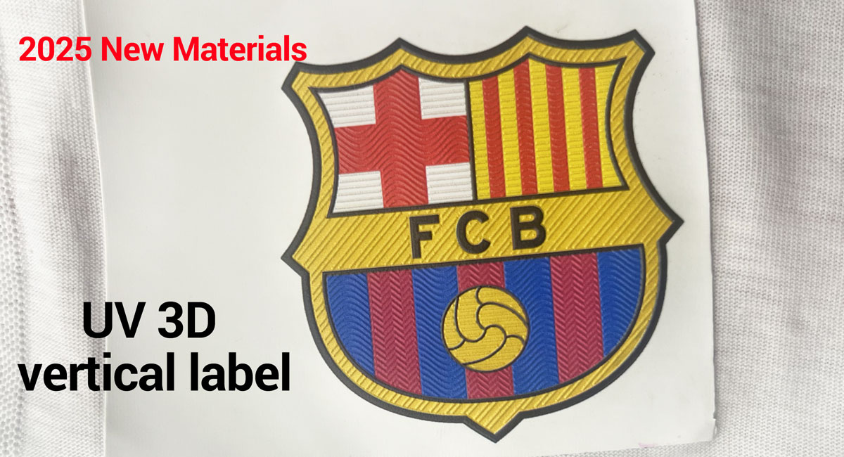 NEW Materials | UV Silicone Heat Transfer Film Clothing LOGO with 3D Vertical Label