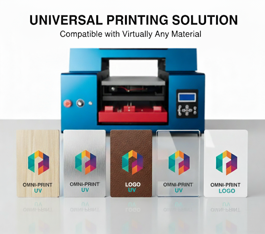 This advanced inkjet printer uv supports printing on glass, wood, PVC, ceramics, metals, plastic, and more, delivering vivid, durable, and high-quality results across diverse materials