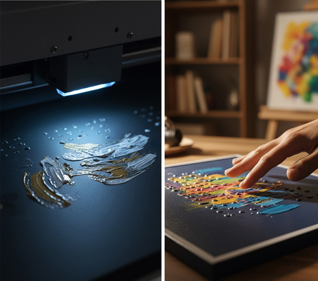 Raised UV Printing Explained: 3D Texture, Tactile Design, and High-Profit Applications