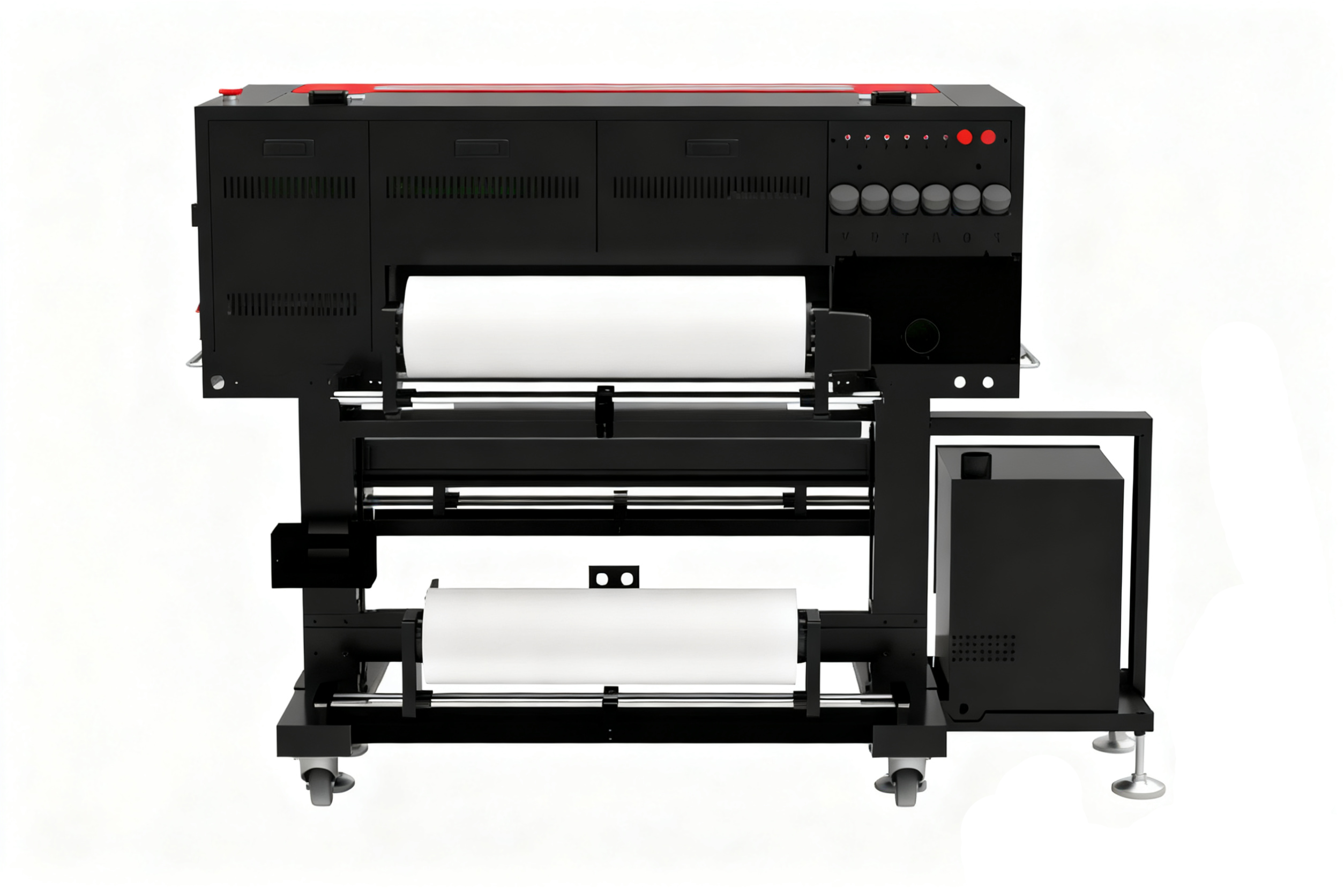 Photo of uv dtf printer for stickers—professional machine with material-saving design, low-maintenance parts, perfect for small/large-scale sticker printing