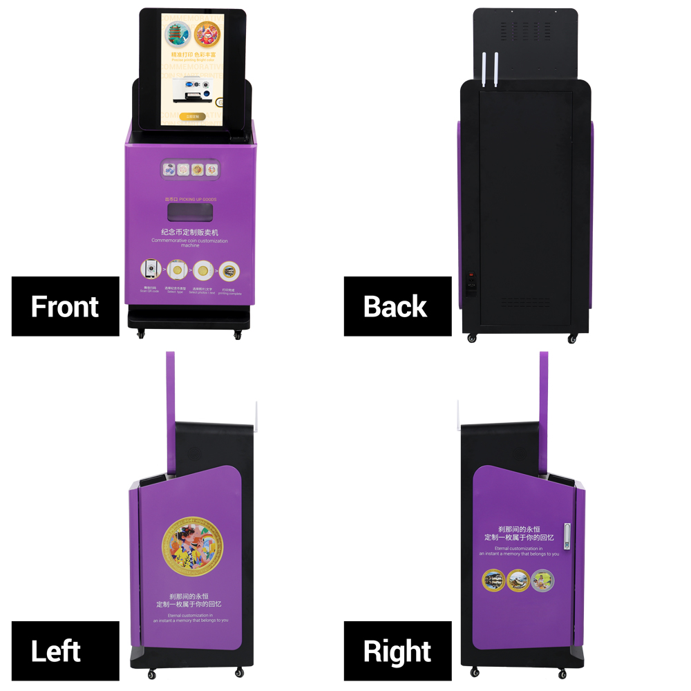 RF-JNB1 Full Automatic Coin Printing & Vending Machine Wifi Smart Souvenir UV Printer For Tourist Attractions 