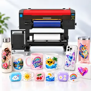 2025 New Arrival Refinecolor 60cm UV DTF Printer Epson I1600U1/ I3200U1/ XP600 Roll To Roll Printing Cup Wrap Transfer Stickers