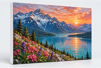Embossed Canvas Painting