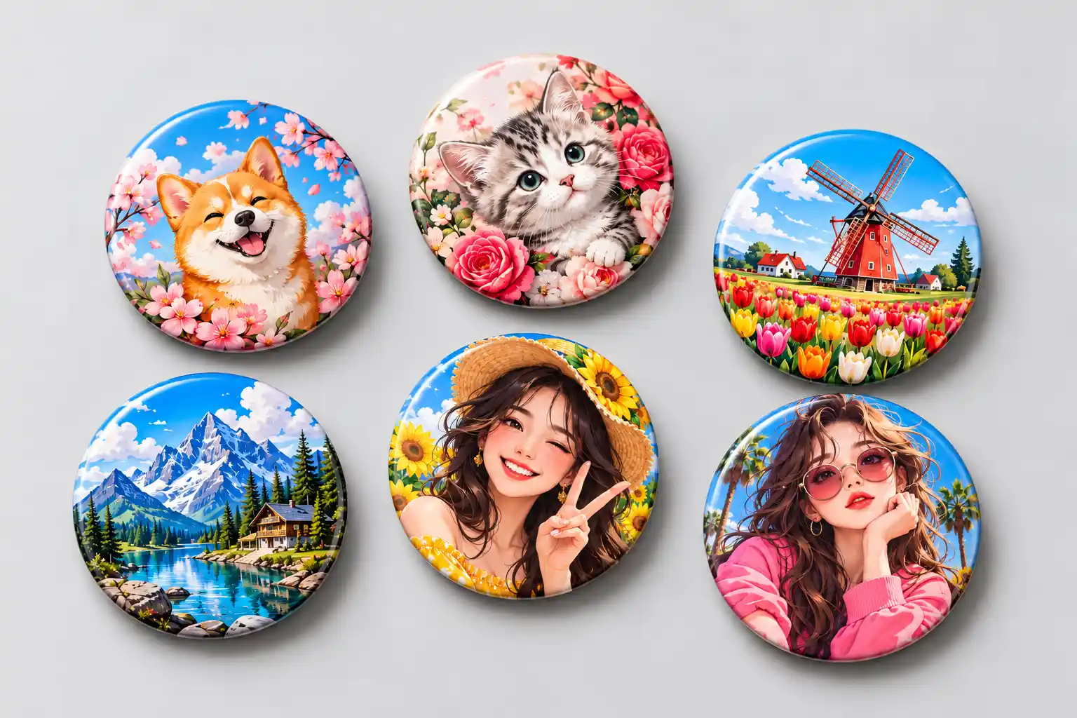 tin badges